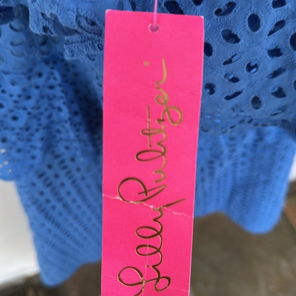 Lilly Pulitzer Blue One-Shoulder Dress - Picture 4 of 5